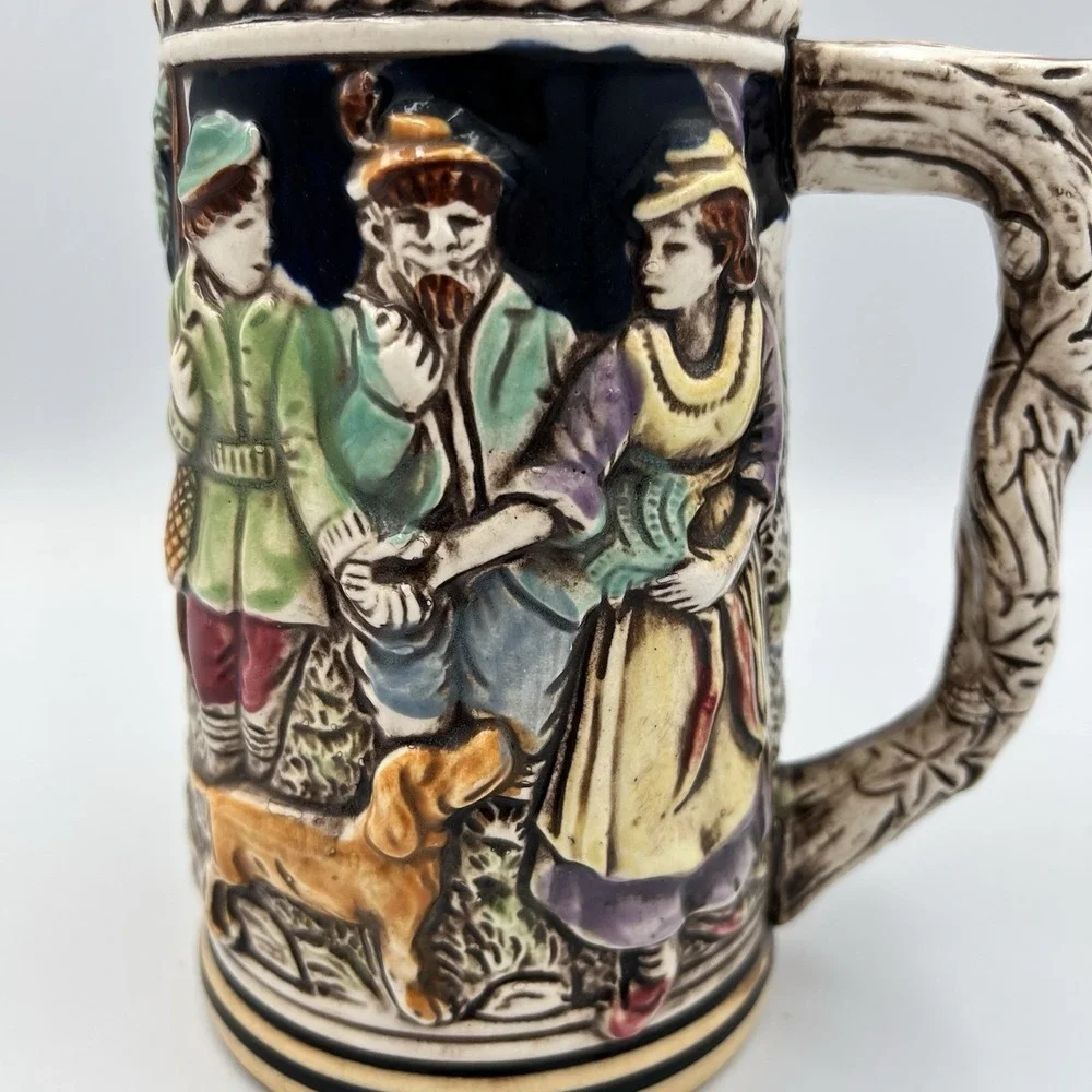 Vintage Dee Bee Co Heidelberg Schloss Ceramic Beer Stein Hand‎ painted Japan